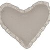Cuscino cuore Blanc Mariclo Infinity Light Grey con galettina cm 45x35