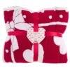 Plaid sherpa rosso Blanc Mariclo Home Sweet Home Collection 140x170 cm 500 gsm