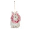 Decoro Coniglietto con ghirlanda fiori Blanc Mariclo Corelli Collection
