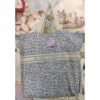 Borsa Shopper stampata in tessuto maculato celeste Blanc Mariclo Collection 40x45 cm