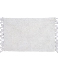 Tappeto rettangolare con nappe Blanc Mariclò Soft Neige Collection 50x80 cm Bianco