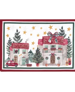 Tovaglietta Blanc Mariclo Natale Italiano Collection 35x48 cm Casette di Natale