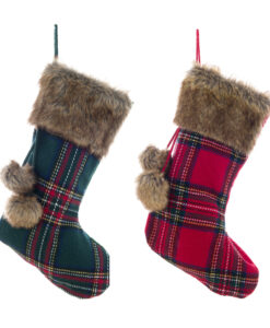 Calza di Natale Blanc Mariclo Tartan