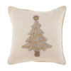 Cuscino ricamato Blanc Mariclo Albero di Natale 45x45 cm