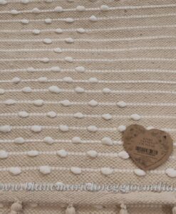 Tappeto cotone con nappe Blanc Mariclò Natural Attitude Collection 55x160 cm