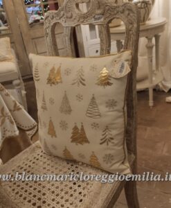 Cuscino velluto ricamato Blanc Mariclo Albero di Natale