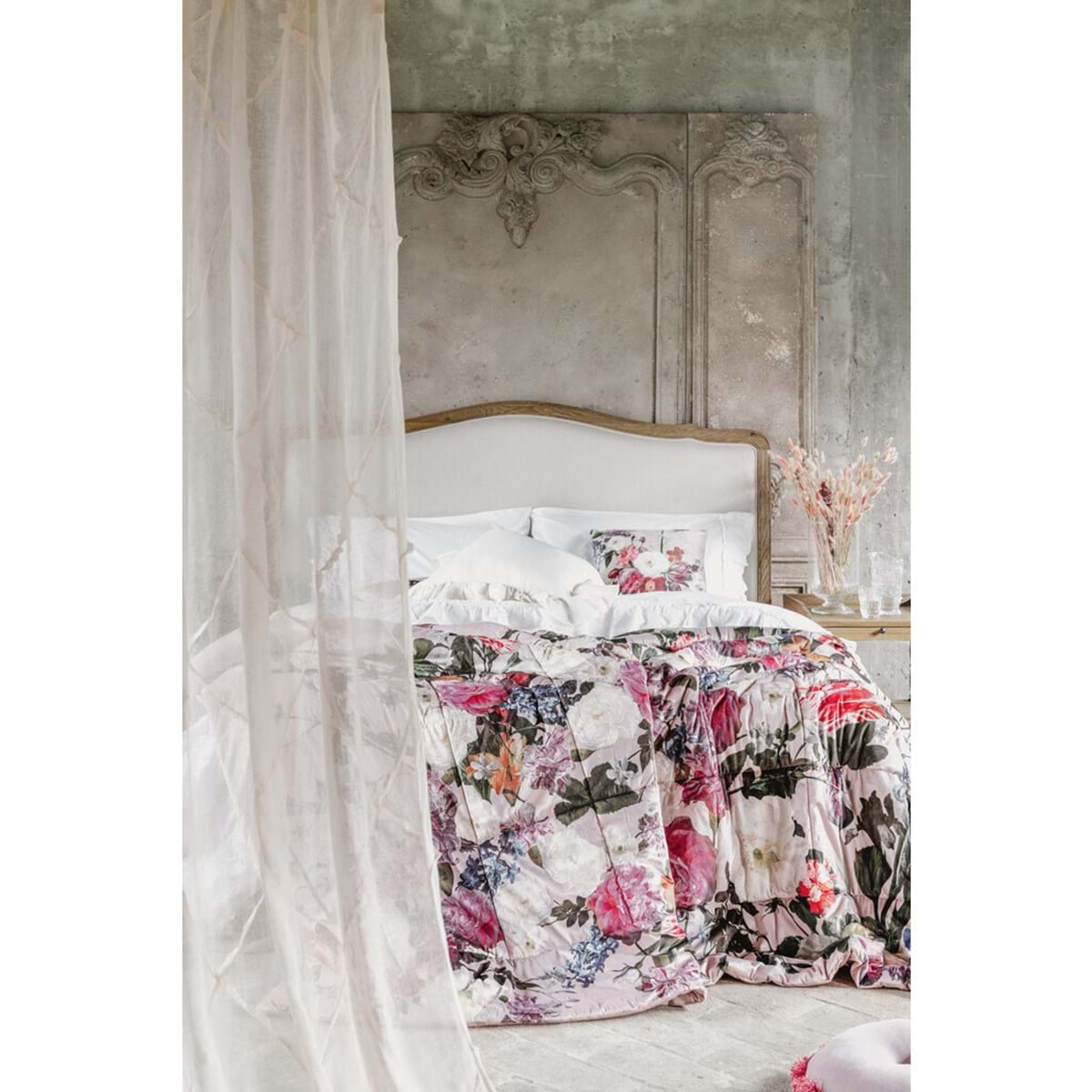 Cuscino in velluto serie Velvet Roses cm. 45x45 shabby chic colore