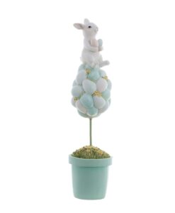 Decoro coniglietto vaso con uova di Pasqua Blanc Mariclo Nemorino Collection H 33 cm V3