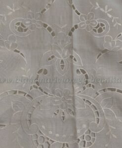 Tenda ricamata Blanc Mariclo Affetto Collection 150x290 cm Bianco