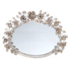 Specchio con decoro floreale Blanc Mariclo Collection L 55 x P 4 x H 40 cm