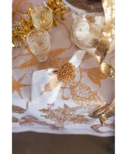 Tovaglia cotone Blanc Mariclo La Fable Doree 160x240 cm