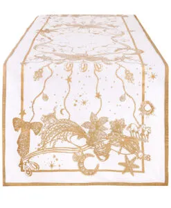 Runner cotone Blanc Mariclo La Fable Doree 45x140 cm