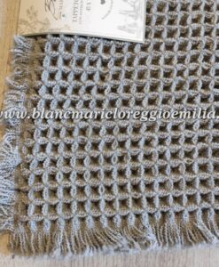 Tappeto rettangolare con antiscivolo Blanc Mariclò Waffle Collection 55x150 cm Grigio