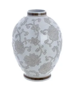 Vaso decorativo porcellana Blanc Mariclò Kreisleriana H 32 cm