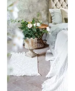 Tappeto Blanc Mariclo jacquard con nappe Bagno in Villa Collection 1300 gsm